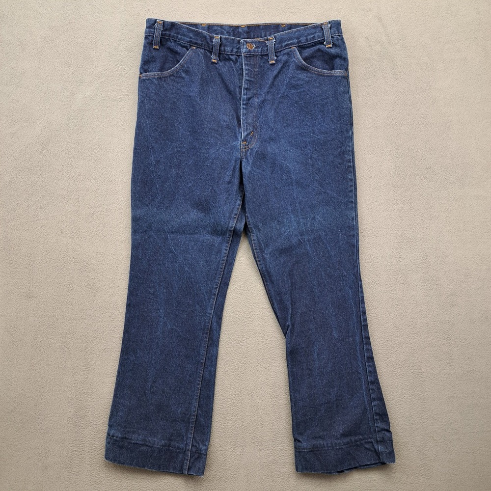 Sears Sportswear Mens Jeans 36x30 Blue Thumbs Up Denim Straight Leg